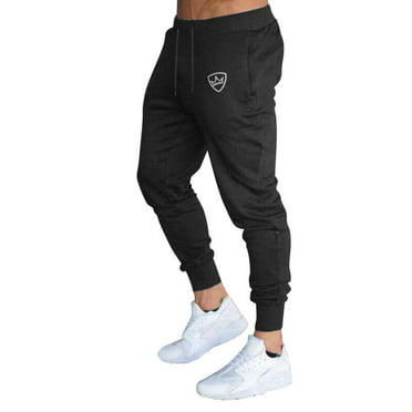 Mens Casual Gym Workout Trousers Training Tracksuit Skinny Joggers Fitness Pants 